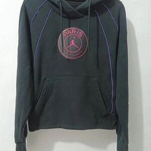 Nike Air Jordan Paris Sanit Germain black fleece pullover Hoodie